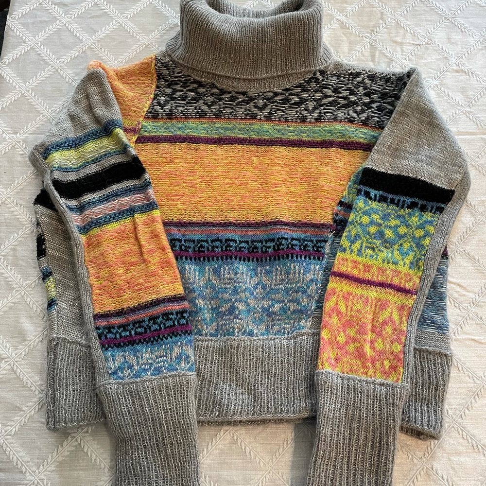 Beautiful Free People Sweater!  Love the colors!